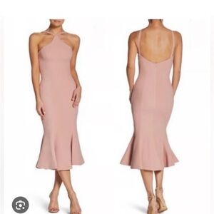 Dress the Population Pink Crepe Cocktail Dress Sz S